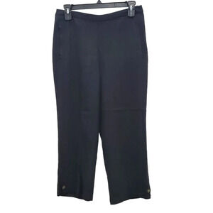Tommy Bahama‎ Women's Vintage Black Silk High Waisted Cropped Capri Pants Size 8